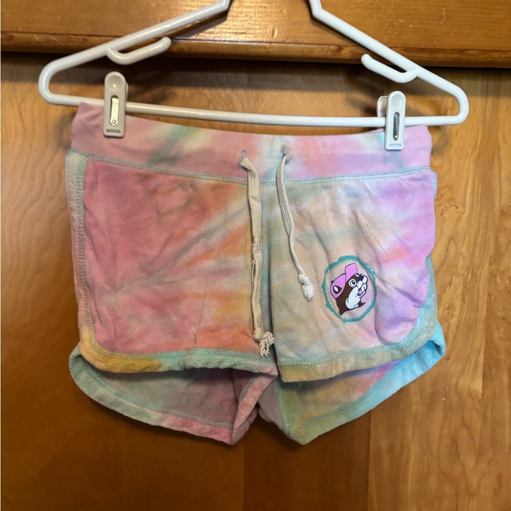 Tie-Dye Women's Shorts with Panda Patch